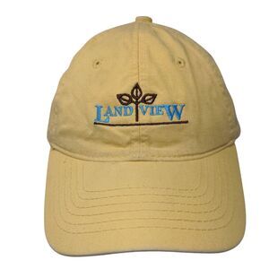 Land View Slideback Hat Yellow OSFA Embroidered Drift Creek Outdoors